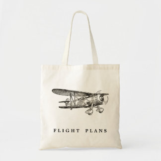 Vintage Flugzeug, Flugpläne Tragetasche