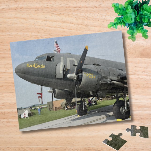 Vintage-Flugzeug-Foto Pilot-Daddy-Geburtstag Luftf Puzzle (Von Creator hochgeladen)