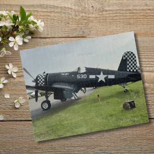 Vintage-Flugzeug-Foto-Pilot-Vater-Geburtstag-Luftf Puzzle