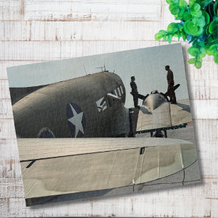 Vintage-Flugzeug-Foto-Pilot-Vater-Geburtstag-Luftf Puzzle