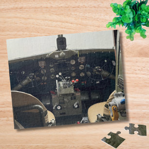 Vintage-Flugzeug-Foto-Pilot-Vater-Geburtstag-Luftf Puzzle