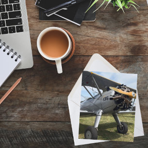 Vintage-Flugzeug-Foto Ruhestand Luftfahrt Pilot Postkarte