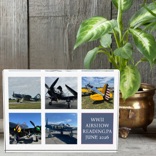 Vintage-Flugzeug-Fotocollage und Text - Spaß indiv Fotoblock