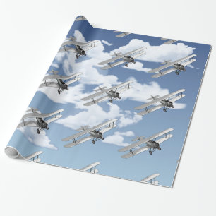 Vintage-Flugzeug Geschenkpapier