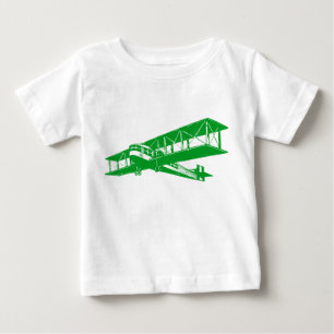 Vintage Flugzeug - Grasgrün Baby T-shirt