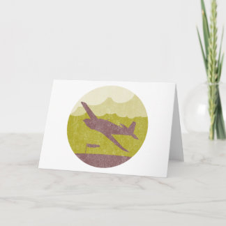 Vintage-Flugzeug Karte
