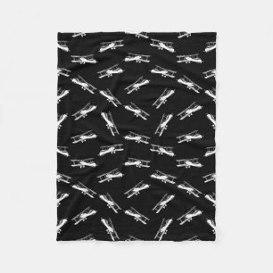 Vintage Flugzeug-Kunst-Fliegen-Flugzeug-Flugzeuge Fleecedecke