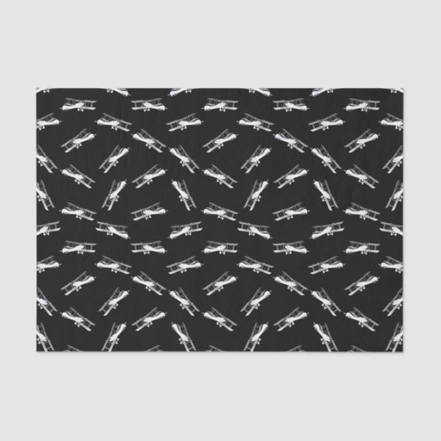 Vintage Flugzeug-Kunst-Fliegen-Flugzeug-Flugzeuge Seidenpapier (Vorderseite)