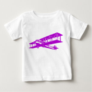 Vintage Flugzeug - Lila Baby T-shirt