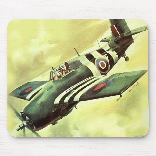Vintage-Flugzeug Mousepad (Vorne)