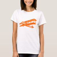 Vintage Flugzeug - Orange