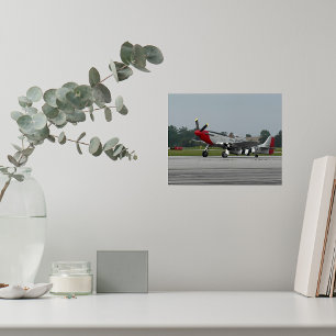 Vintage-Flugzeug P-51 Mustang Luftfahrt Geburtstag Poster