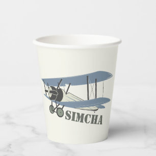 Vintage-Flugzeug  Pappbecher