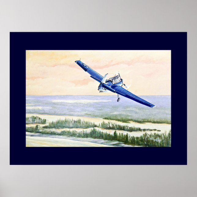 Vintage-Flugzeug Poster (Vorne)