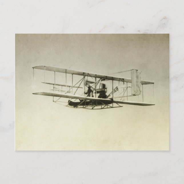 Vintage-Flugzeug Postkarte (Vorderseite)