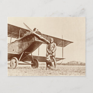 Vintage-Flugzeug Postkarte