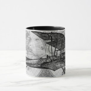 Vintage-Flugzeug-Tasse Tasse