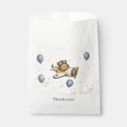 Vintage-Flugzeug-Teddy-Bär-Baby-Party-Dankeschön Geschenktütchen