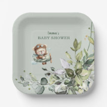 Vintage-Flugzeug-Teddy-Bär-Baby-Party