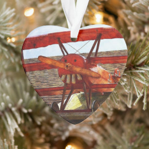 Vintage-Flugzeug von Shirley Taylor Ornament