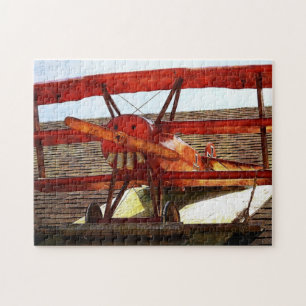 Vintage Flugzeug von Shirley Taylor Puzzle