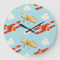 Vintage Flugzeug Wolken Hintergrundmuster