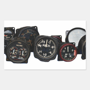 Vintage Flugzeug-WWII-Flachbildschirme Rechteckiger Aufkleber