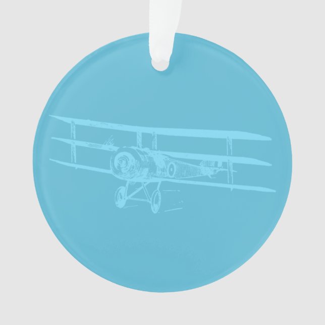 Vintage Flugzeugart FARBE Ornament (Vorderseite)