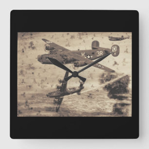 Vintage-Flugzeuge Aviation Wanduhr