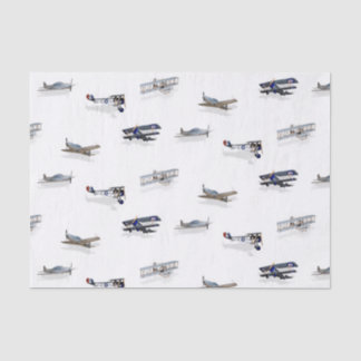 Vintage Flugzeuge im Flug Seidenpapier