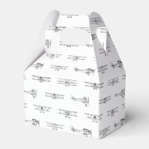 Vintage Flugzeuge Luftfahrt als KUSTOM FARBE Geschenkschachtel