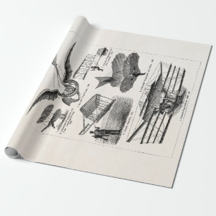 Vintage-Flugzeuge Luftschiffe Retro-Flugzeuge Geschenkpapier