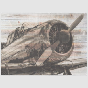 Vintage Flugzeugentwertung Seidenpapier