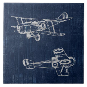 Vintage-Flugzeugkunst-Zeitungs-Text- und Skript-St Fliese