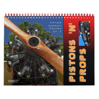 Vintage-Flugzeugmotoren mittelgroß 2014 Kalender