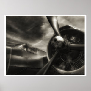 Vintage-Flugzeugposter-Druck Poster