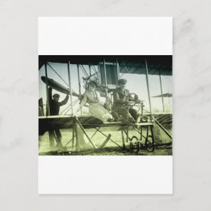 Vintage Flugzeugprüfung Postkarte