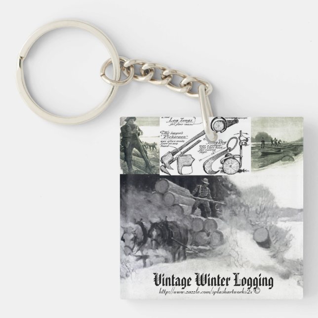 ‚Vintage Flussschweine‘ Schlüsselanhänger (Vorderseite)