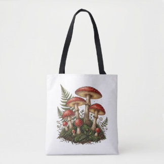Vintage Fly Agaric Mushroom Illustration