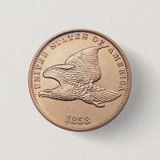 Vintage Flying Eagle Penny Button (Vorderseite)
