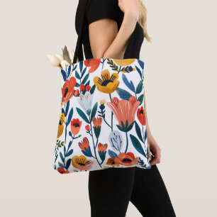 Vintage-Folk-Blumen-Botanik-Muster Terrakotta T