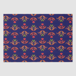 Vintage Folklorekunst Blume Gemütlich und rustikal Seidenpapier