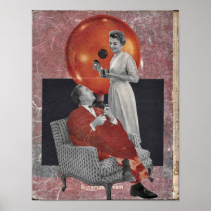 Vintage food themed leime poster