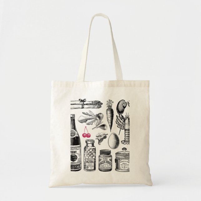 Vintage-Foodie Tragetasche (Vorne)