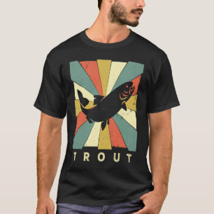 Vintage-Forelle Fisch im Retro-Stil Tier T-Shirt