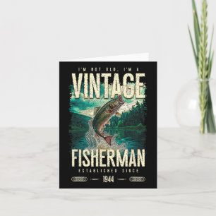 Vintage Forelle Fisherman Funny Fishing Birthday 1 Karte