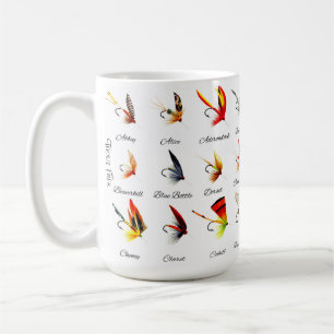 Vintage Forelle Fly Fishing Flies Kaffeezucht Tass Kaffeetasse