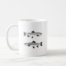 Vintage Forelle-Kunst Tasse