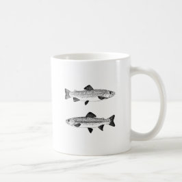 Vintage Forelle-Kunst Tasse