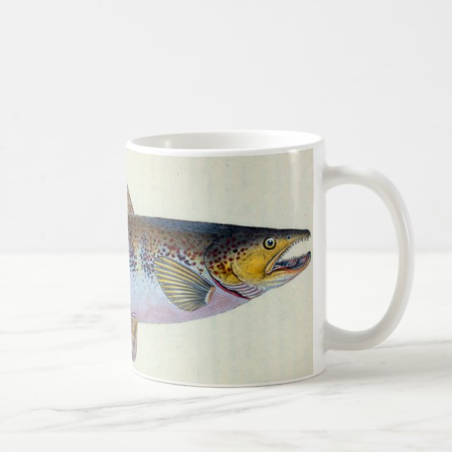 Vintage Forellefisch-Tasse Kaffeetasse (Rechts)
